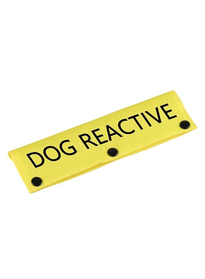 Funny Dog Leash Sleeve Dog Reactive Dog Leash Wrap Wrap Alert Hanging ID Patch Tag Pet Birthday Gift (Dog Reactive-YE Sleeve)