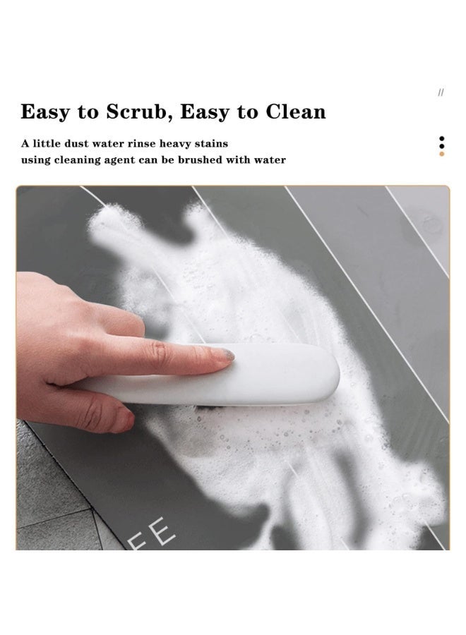 شو وو سجادة حمام دياتوم (1 قطعة 40 * 60 سم) ، سجاد أرضية الحمام المضادة للانزلاق وسجادة حمام سريعة الجفاف ، حصيرة حوض استحمام فائقة الامتصاص مع سجادة غير قابلة للانزلاق ، سميكة ، ناعمة ، أسهل تنظيف - Image 3