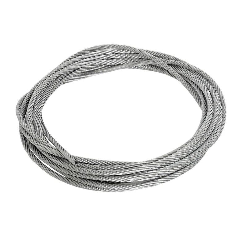 Wire Rope, 304 Stainless Steel Cable PVC Coated Steel Wire Rope Cable Clothesline Rustproof Stainless Steel(2 Meter,Diameter 0.5mm) - Image 4