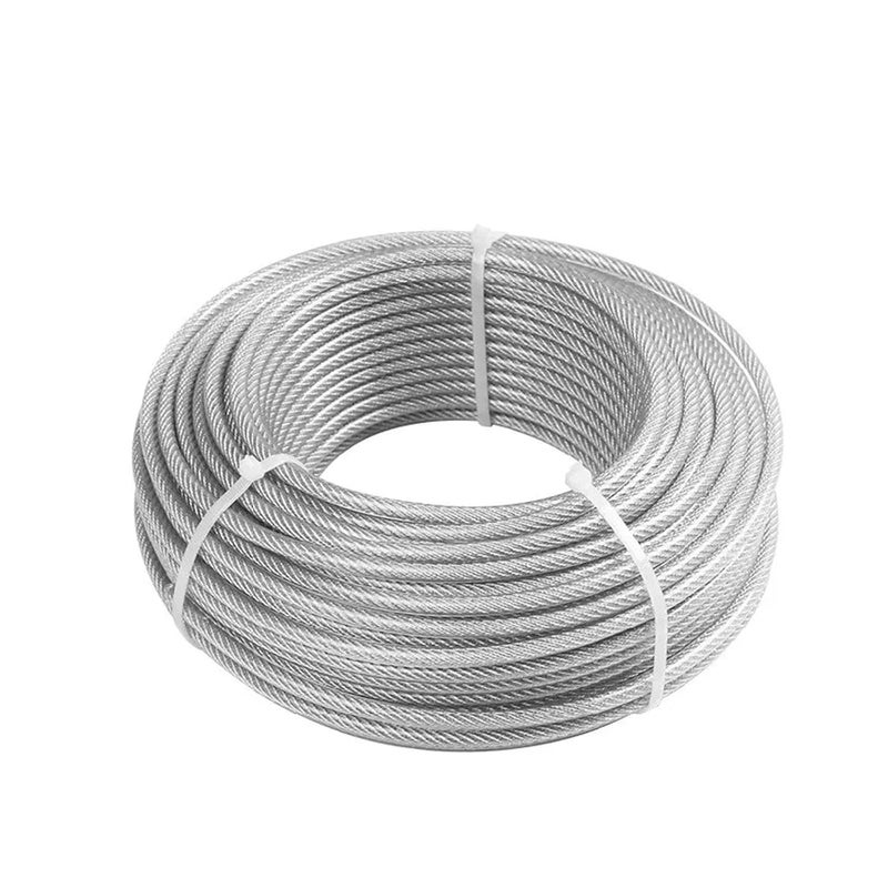 Wire Rope, 304 Stainless Steel Cable PVC Coated Steel Wire Rope Cable Clothesline Rustproof Stainless Steel(2 Meter,Diameter 0.5mm) - Image 1