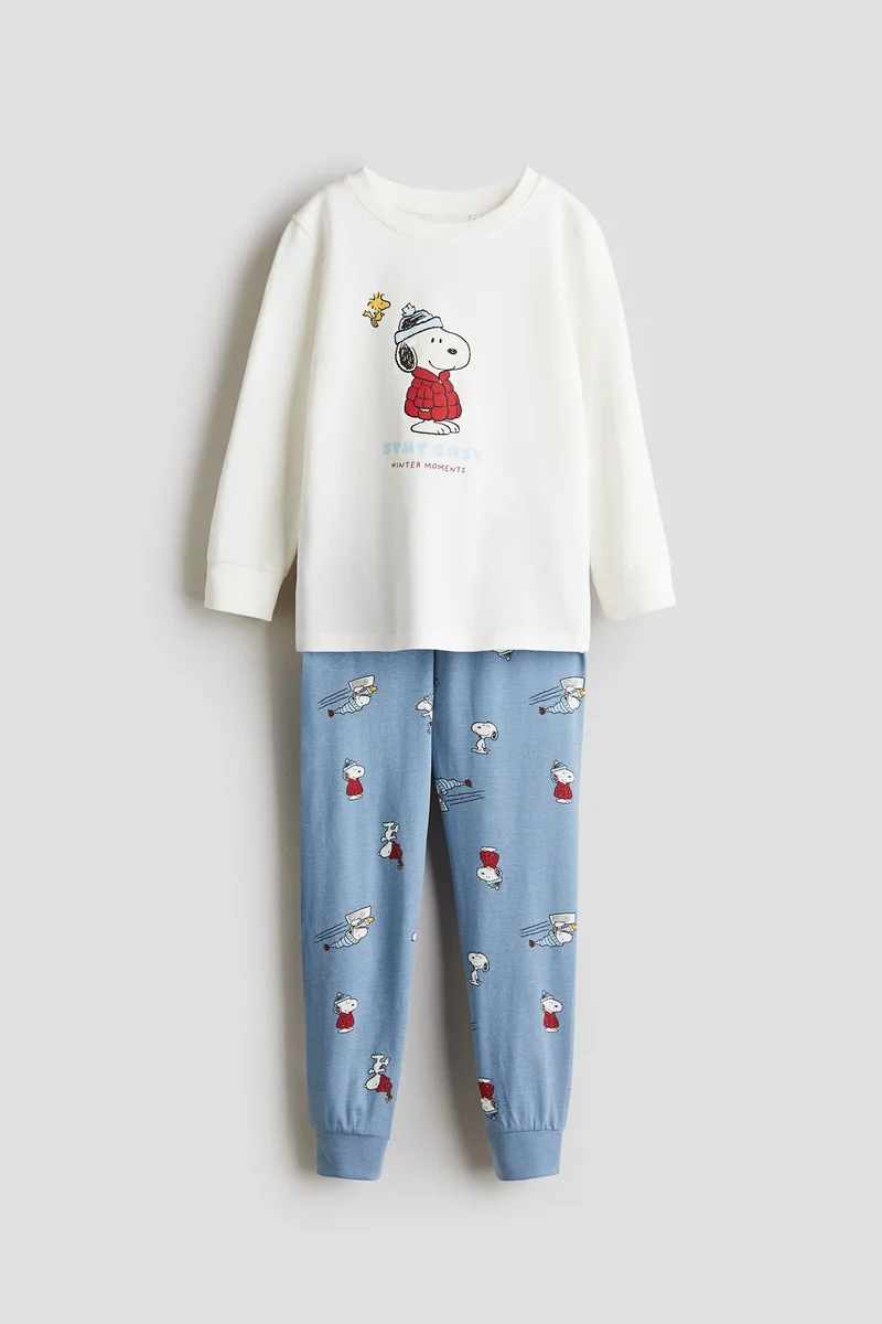 H&M Printed cotton jersey pyjamas