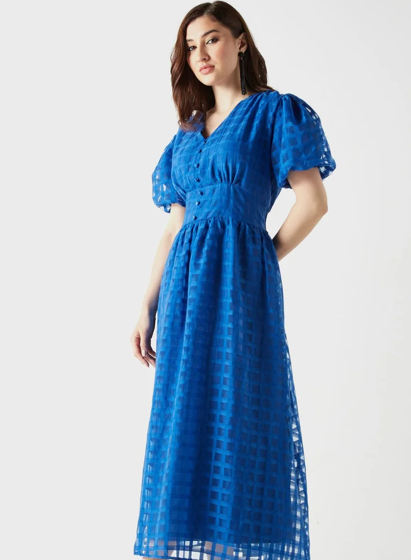 2Xtremz Blue Checkered Dress