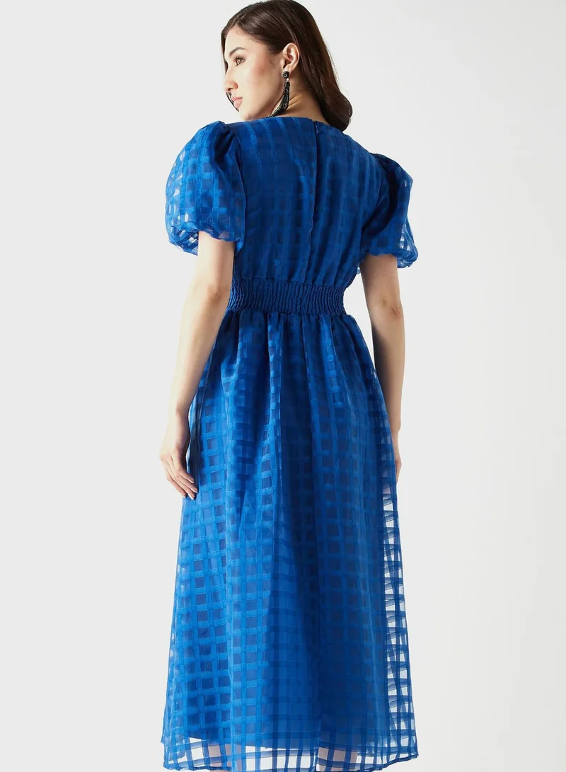 2Xtremz Blue Checkered Dress