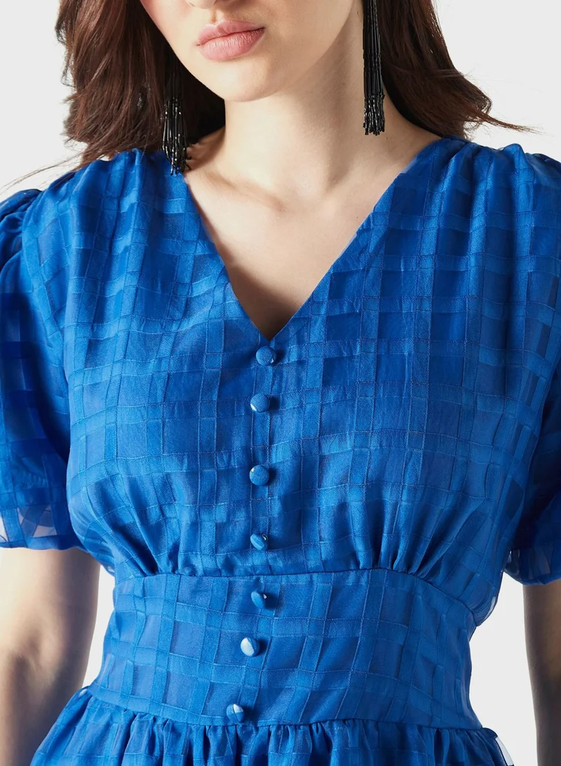 2Xtremz Blue Checkered Dress
