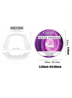 Crazylife Instant Veneers Dentures, Upper Lower Teeth Artificial Dentures Silicone Prosthetic Teeth Decoration, Cosmetic Veneers Teeth Temporary Fake Teeth Smile Teeth Veneers, for Men Women with Bad Teeth  - Image 5