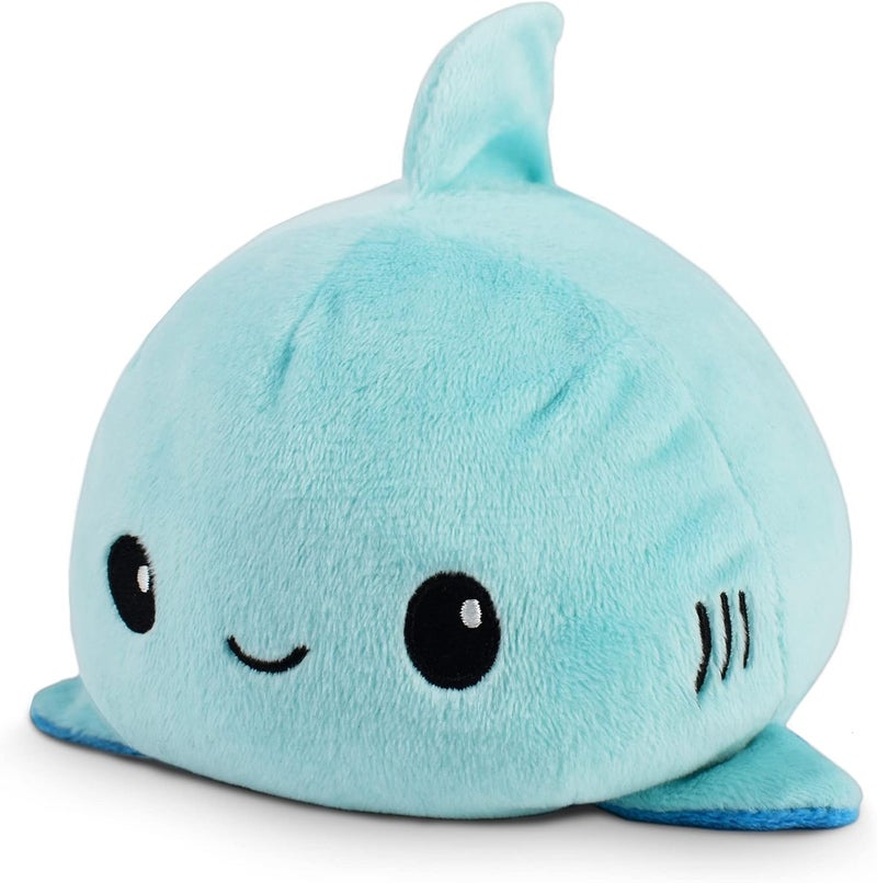 TeeTurtle - The Original Reversible Shark Plushie - Blue - Cute Sensory Fidget Stuffed Animals That Show Your Mood 3.5 inch - Image 2