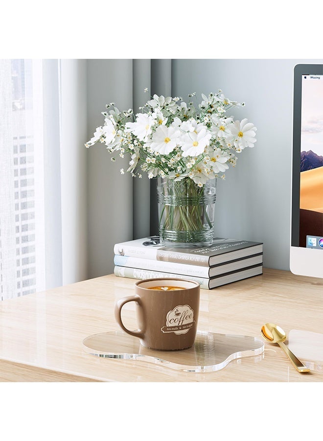 Acrylic Coaster Decorative Plates, Irregular Bar Drink Clear Cloud Shape Coffee Cup Coaster for Tabletop Protection and Accessories Display - Image 4