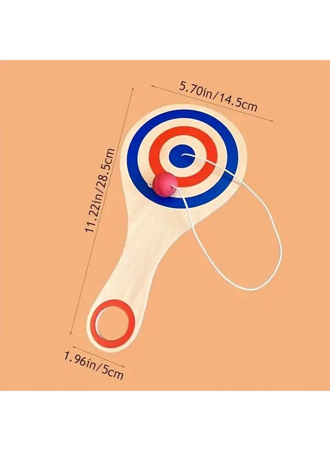 Scoring Bouncing Ball Wooden Paddles With Elastic Cords For Hand Eye Coordination Training - Image 5