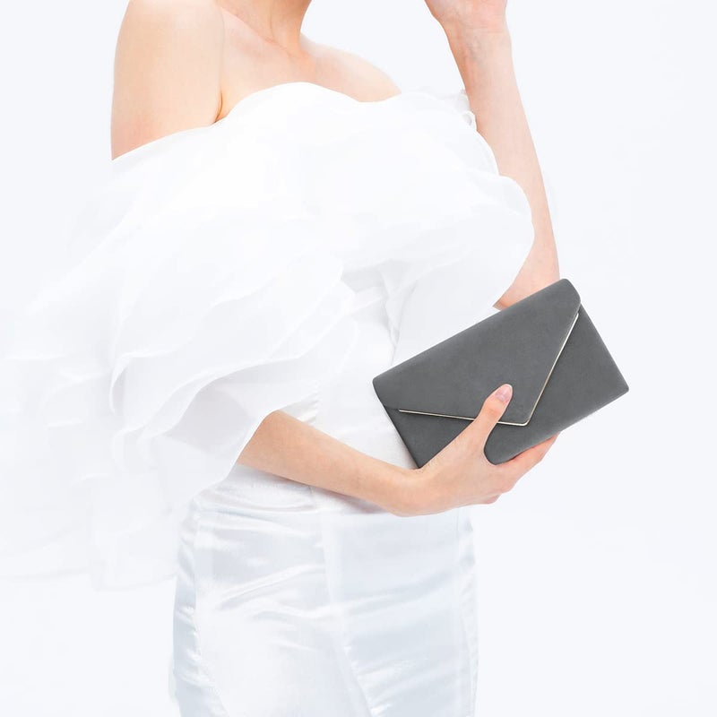 BBjinronjy Clutch Purse for Women Evening Bags Handbags for Wedding Party Cocktail Prom Faux Suede Crossbody Shoulder Bag - Image 2