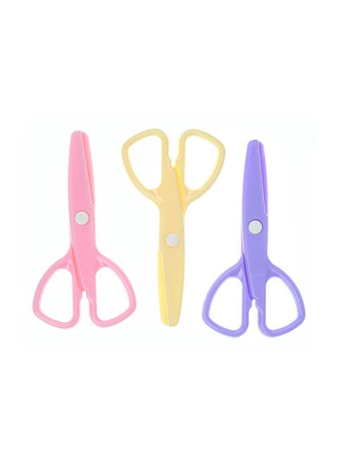 Kids Scissors Set of 3 Shapes Multicolours