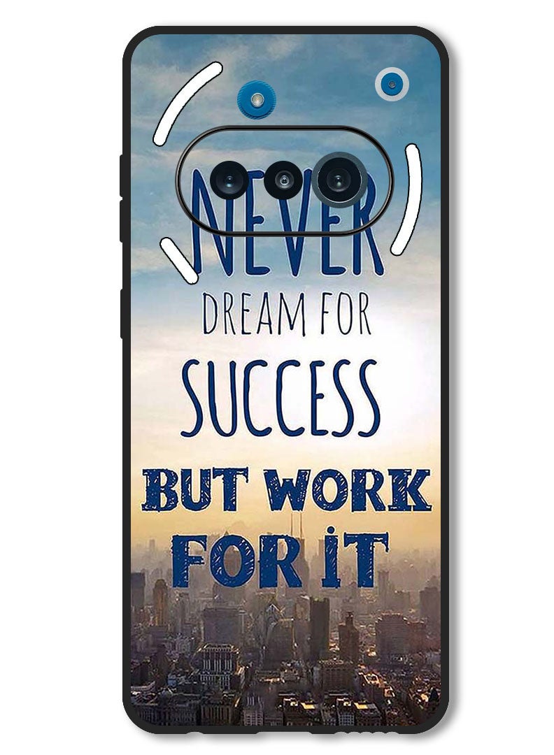 Theodor Case Compatible with Nothing Phone 3a Protection Shockproof Bumper Cover Never Dreams For Success - Image 1