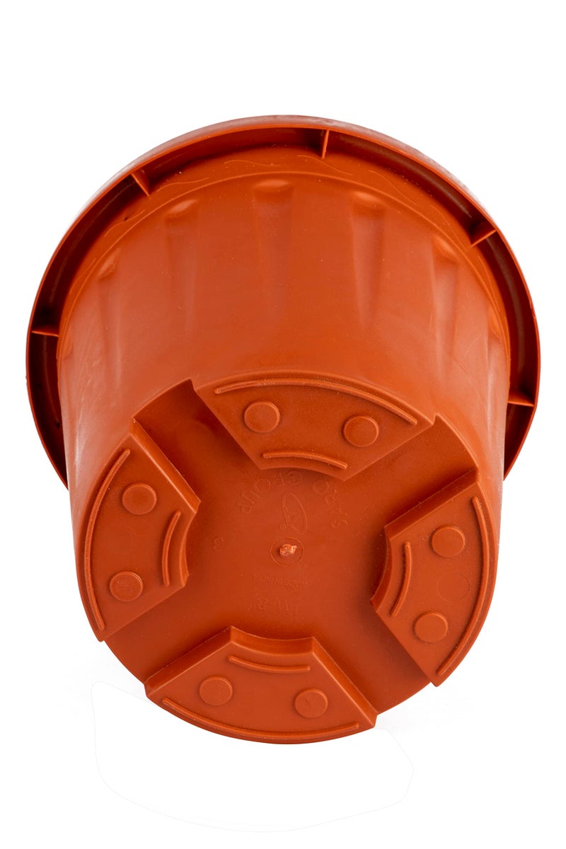 Tim Tim Agro 8 Inch Nursery Pots, 15 Packs Variety Plastic Pots with Drainage Hole, Plant Containers for Seedlings, Succulents, Transplanting (Red - Round) - Image 3
