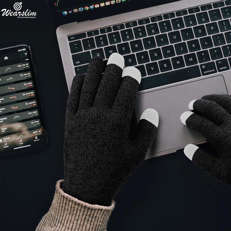 Wearslim قبعات صوف دافئة ®، قبعة رأس مع دفاية رقبة مجموعة قبعات شتوية وشالات للرجال والنساء - Image 4