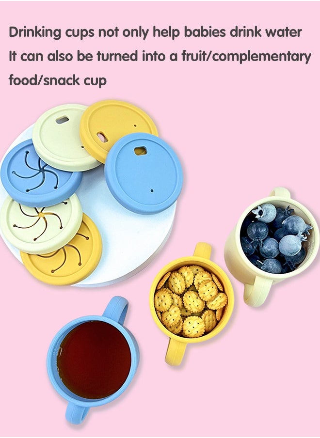 Super ZYouth Baby Silicone Sippy Cup, Baby Training Cup with Handles, Lid and Straw, Baby Snacks Cups, Spill Proof and Non-Slip Sippy Cup for 6-12 Months Babies, 150ml  - Image 3