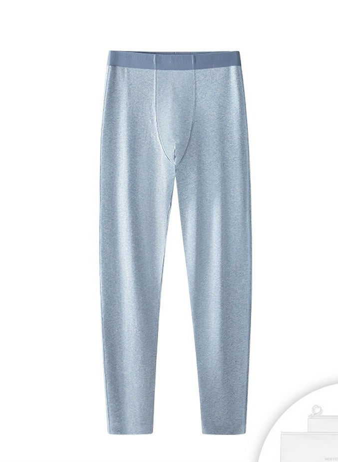 Loquat Men's Cotton Tights Leggings Underwear Pants Long Johns Bottoms Wintergear Cotton Warm Base Layer Bottoms Light Blue 
