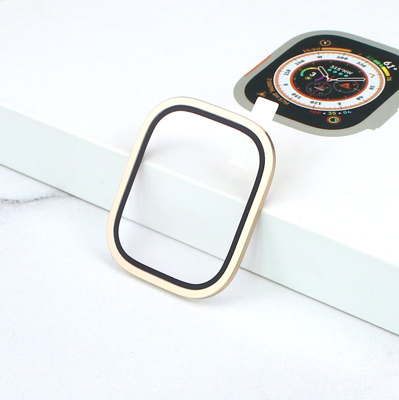 49mm for Apple Apple watch Ultra2 aluminum alloy tempered film integrated screen protector bezel - Image 1
