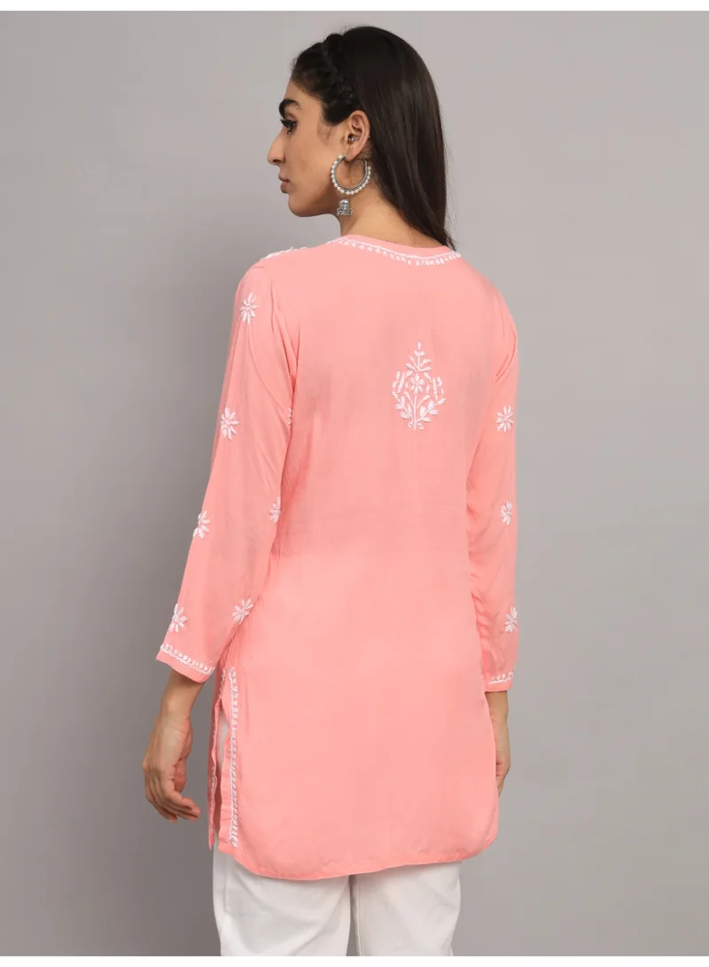 Alaya Hand Embroidered Chikankari Modal Kurti-AL3611