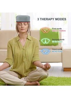 XiuWoo 120PCS Lamp Beads LED Red and Infrared Light Therapy Cap for Stress Relief Brain Relax Hair Loss Regrowth Treatment Cap  - Image 2