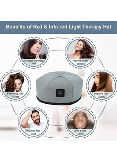 XiuWoo 120PCS Lamp Beads LED Red and Infrared Light Therapy Cap for Stress Relief Brain Relax Hair Loss Regrowth Treatment Cap  - Image 5