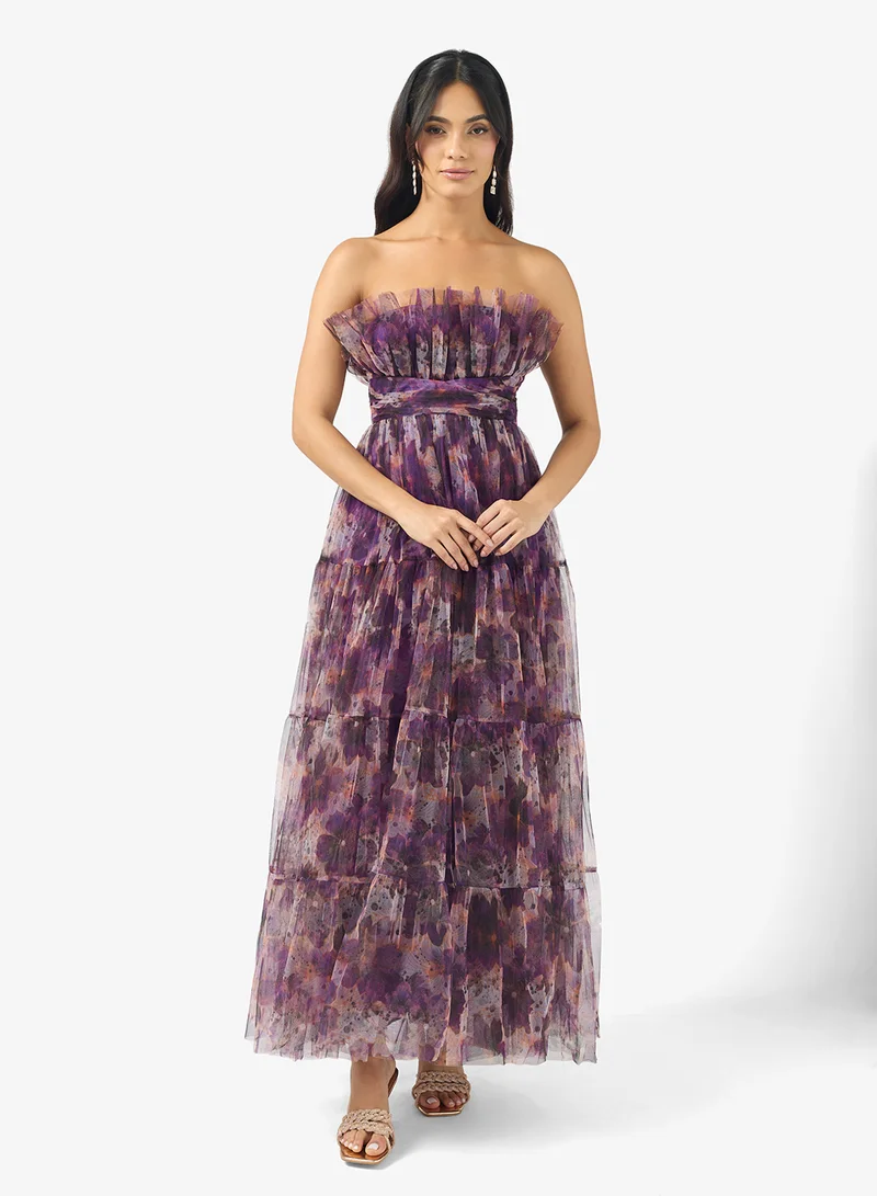ليس اند بيدز Nadia Ruffle Detail Maxi Dress
