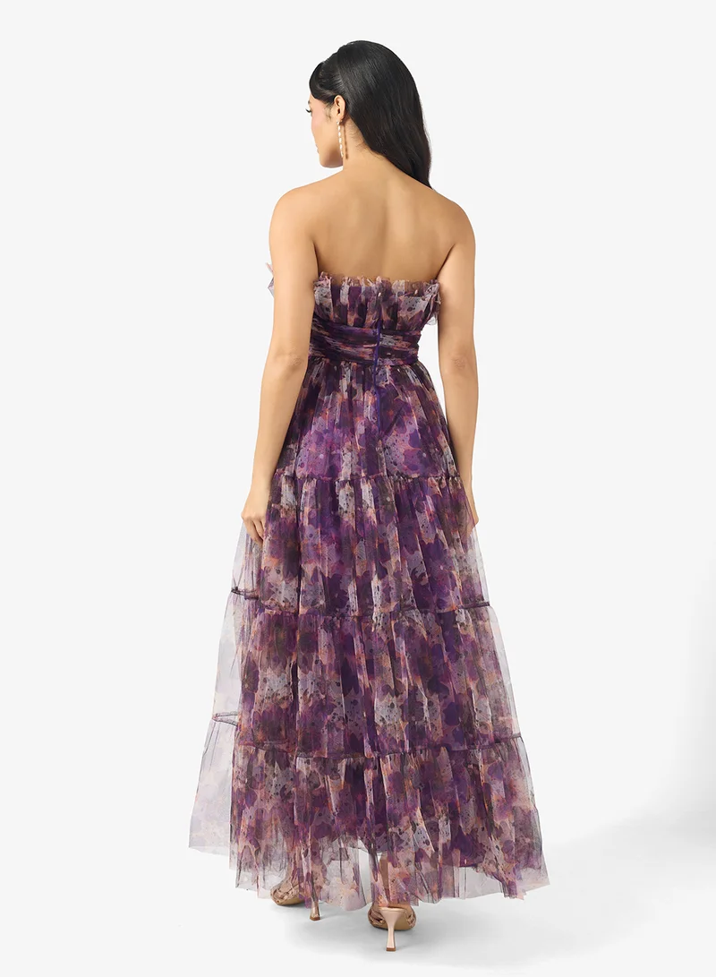 ليس اند بيدز Nadia Ruffle Detail Maxi Dress