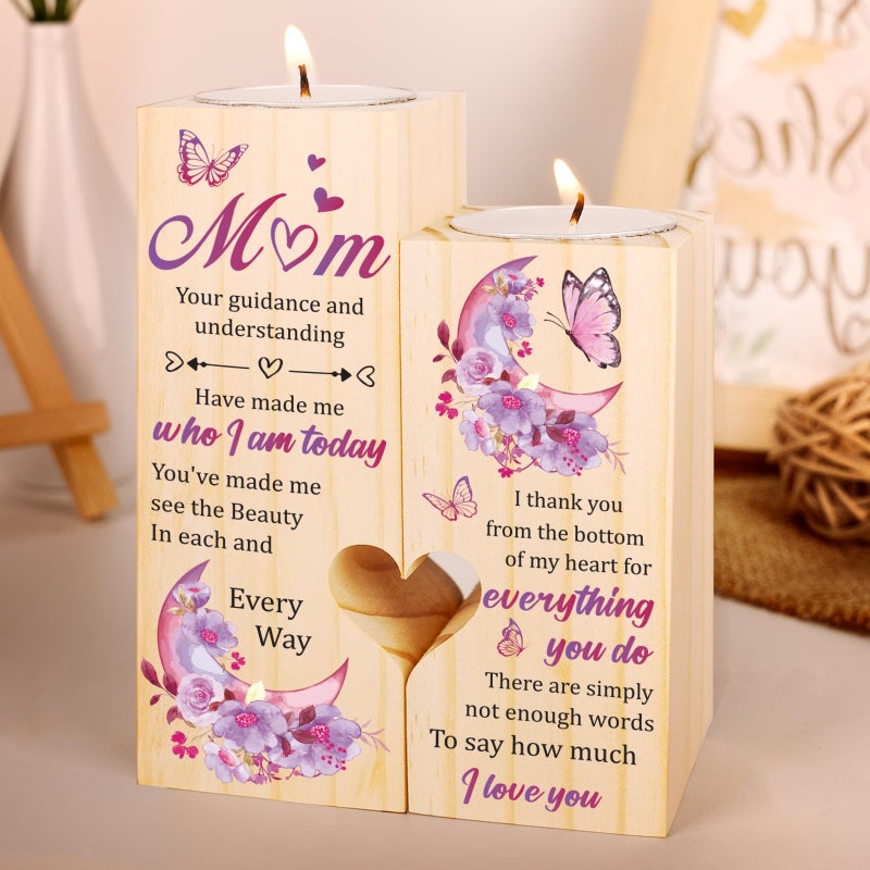 Mum Birthday Gifts Candle Holder Gifts for Mum from Daughter Son Perfect Presents for Mum Thanksgiving Birthday Daily Gifts for Mother