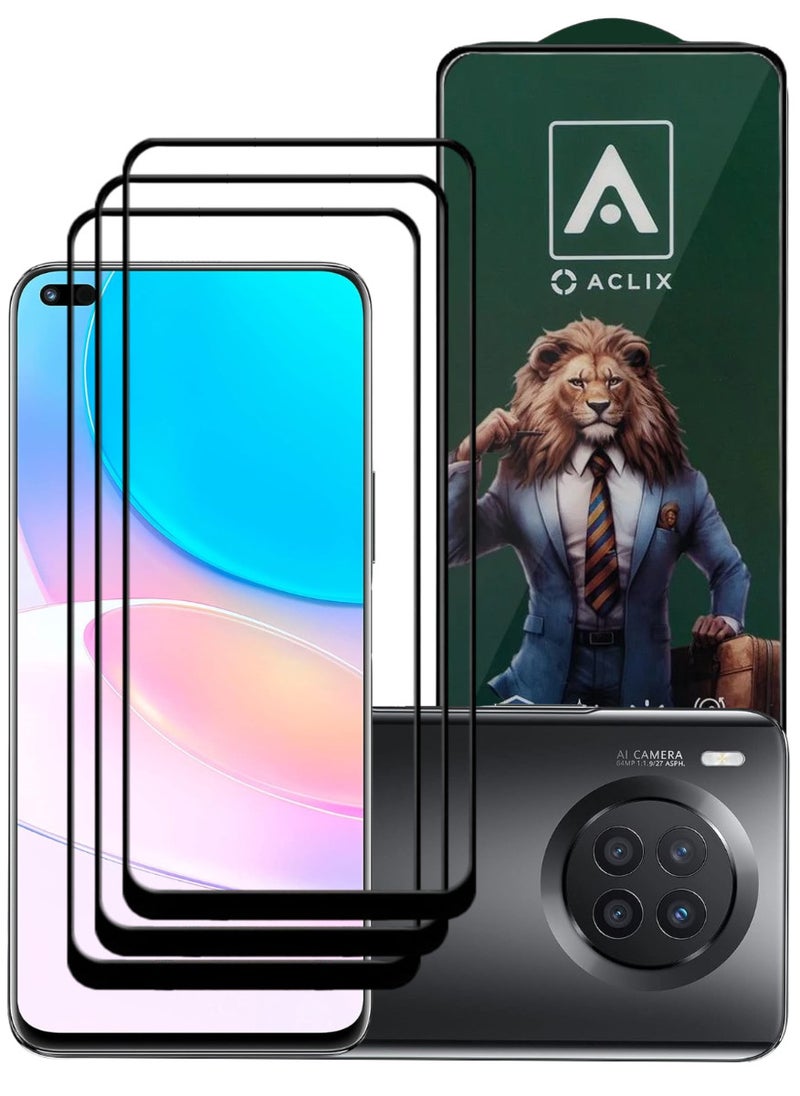 ACLIX 3 Pieces Antistatic ESD Dustproof Premium Quality High Definition Tempered Glass Screen Protector Designed For Huawei nova 8i - Image 1