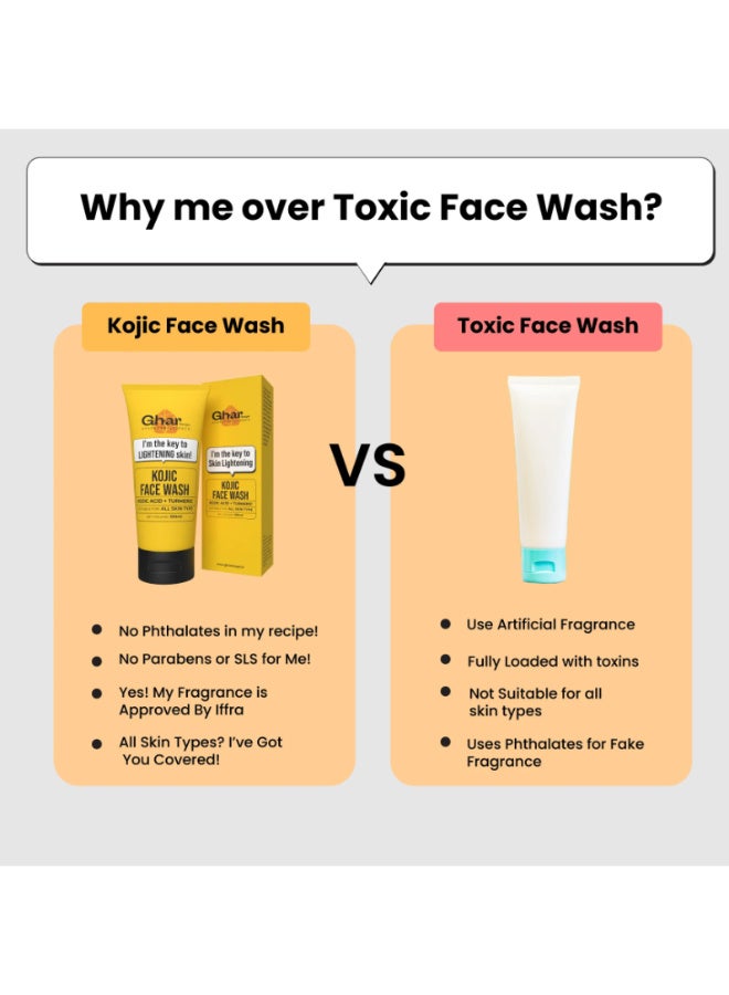 Ghar Soaps Kojic Acid & Turmeric Face Wash Kojic Acid 2% face wash with Niacinamide | For Pigmentation, Sun Damage Suitable for All Skin Types I For Men & Women | 100ml - Image 4