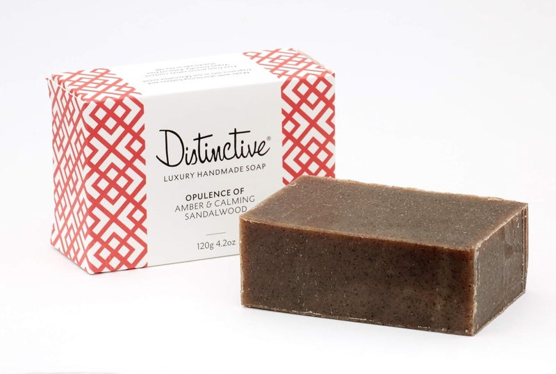 Distinctive Luxury Handmade Soap Natural Soap Bar fragranced with Opulence of Amber and Calming Sandalwood Palm Oil Free No Preservatives Plastic Free Never tested on Animals 1 - Image 1