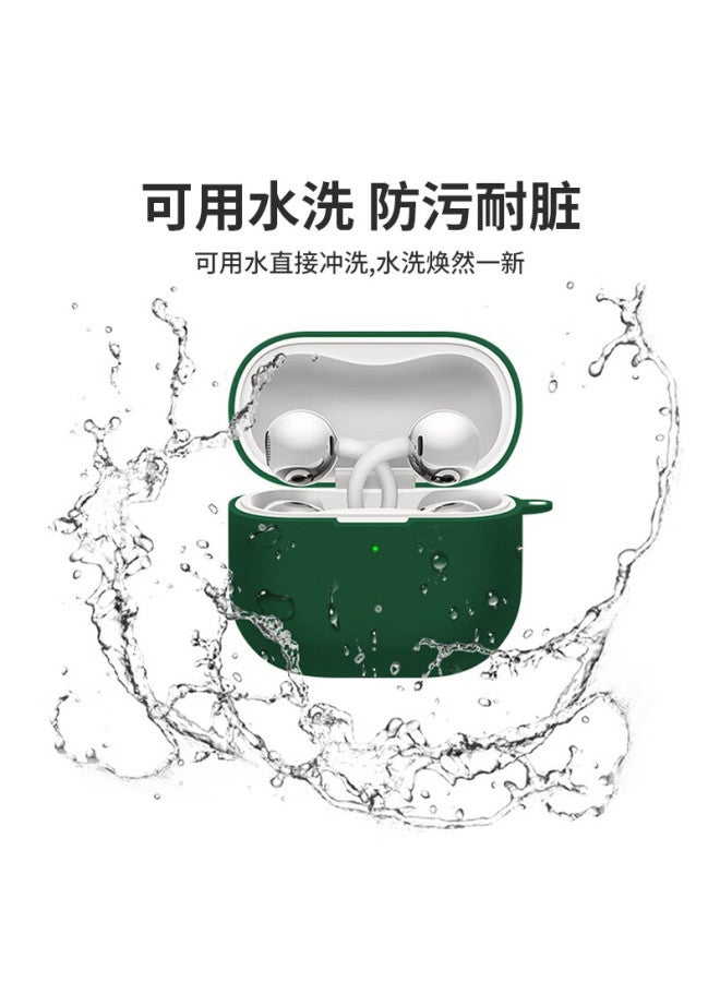 Kmaxai Silicone Protective Case For Huawei Freeclip 2, Simple Solid Color Soft Shell, Huawei True Wireless Earbuds Charging Case Anti-drop Lanyard Matte Cover, White - Image 1