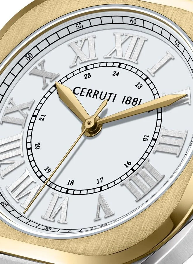 شيروتي 1881 Leadi Analog White Watch For Men Sapphire Coated Curve Glass And Stainless Steel Bracelet 42mm Water Resistant 5 ATM - CIWGH0042602