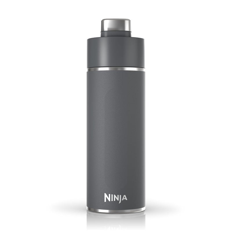 Ninja DW2401GY Thirsti 24oz Travel Water Bottle, For Carbonated Sparkling Drinks, Colder and Fizzier Longer, Leak Proof, 24 Hrs Cold, Dishwasher Safe, Stainless Steel Insulated Tumbler, Charcoal Gray - Image 1