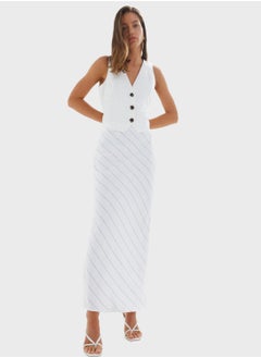 SNDYS Striped Slipt Skirt  - Image 4