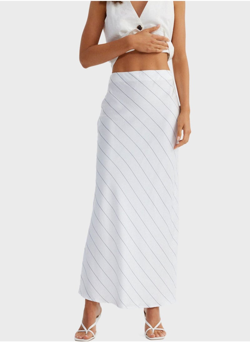 SNDYS Striped Slipt Skirt  - Image 3