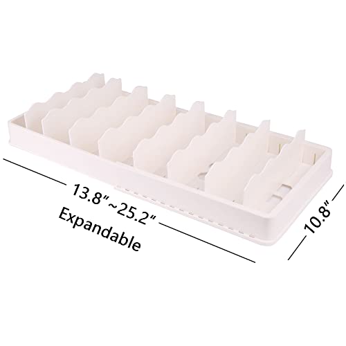 SWOMMOLY Expandable Food Storage Container Lid Organizer, Includes 8 Adjustable Dividers, 30 Preprinted and Blank Writable Labels, Extra Large - Image 4