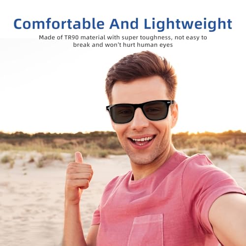 Tulbeys Smart Glasses for Men Women, Audio Smart Sunglasses with Polarized Lenses - Bluetooth Sunglasses, Hands-Free Calling, UV Protection, Voice Assistant Compatible, Bluetooth Glasses for Outdoor Use. - Image 3