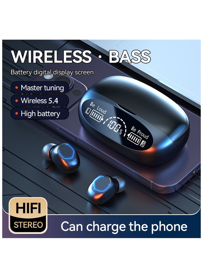 JBLTM Wireless Earbudsfor iOS/Android,Wireless 5.4 Headphones 120Hours Standby time Earphones with Charging Case, in Ear Headset Waterproof Earbud Noise Cancelling Microphone, LCD Display,for Sports/Working  - Image 2