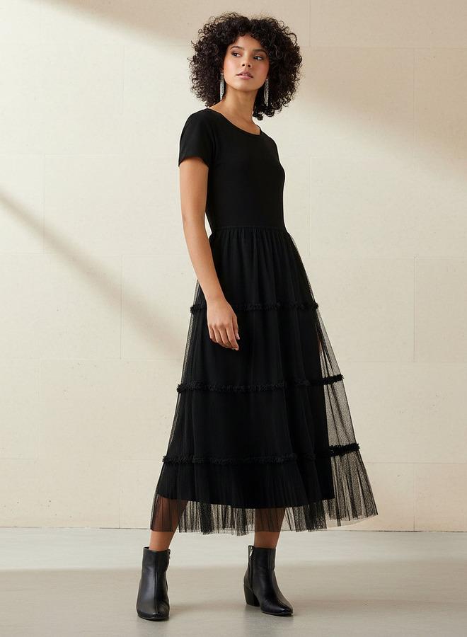 تواكستريمز فستان ميدي - مزين بكشكش - Image 1