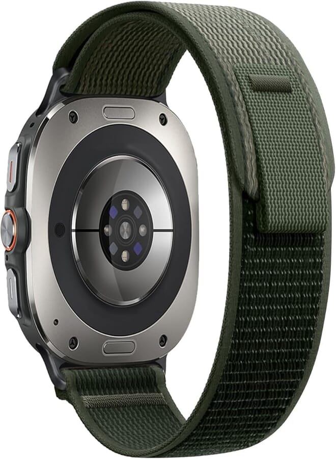 Trail Loop Strap Compatible with Samsung Galaxy Watch 7 Ultra 47mm Nylon Sport No Band Gaps for Samsung Galaxy 7 Ultra 47 47mm Band (Green & Pencil)