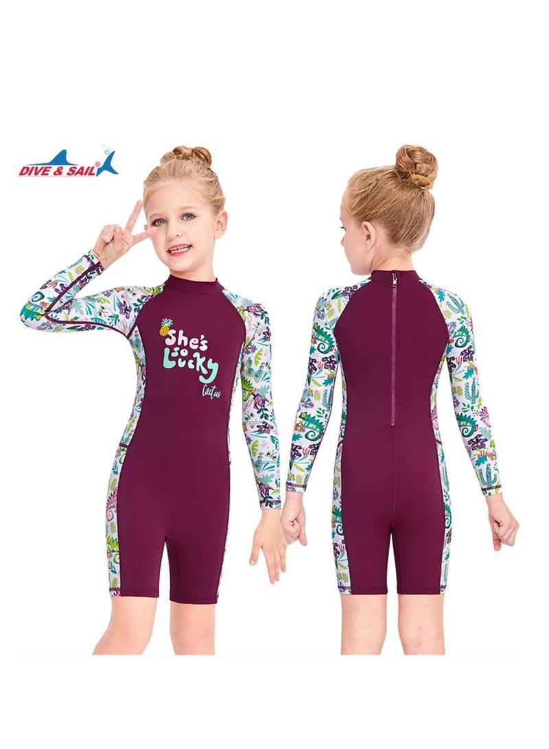 DIVE & SAIL 3Pcs Keep Warm Children Diving Suit Three-layer High Elastic Wetsuit For Girls Multicolour - Image 3