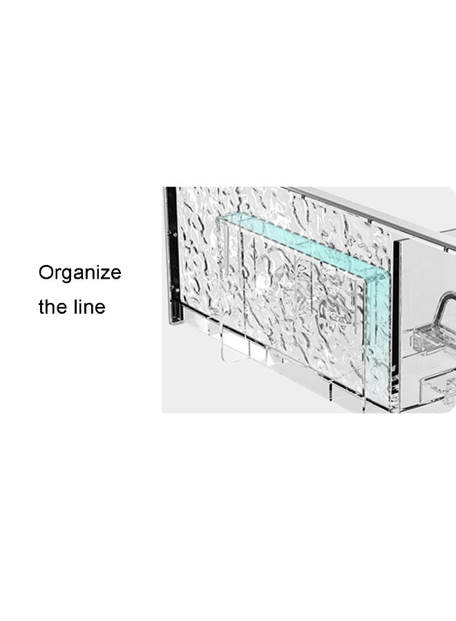 حامل مجفف شعر عالمي متعدد الوظائف من ريبل، حامل مجفف شعر مثبت على الحائط مع منظم للقابس والأسلاك لاصق ذاتي لخزانة الحمام - Image 5