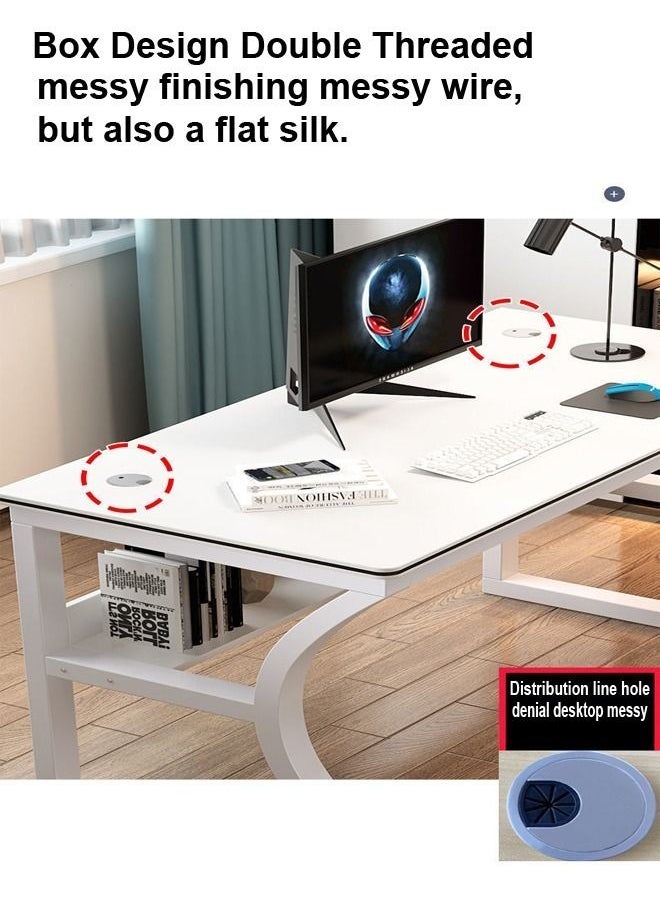 fashionhome - Modern Style Steel Frame Computer Stabilized Table 80 x 50 x 75 cm - Image 1