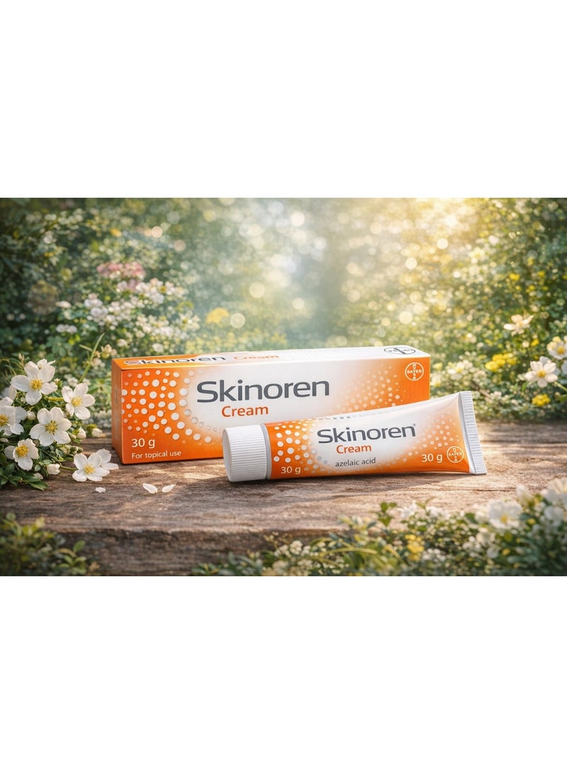 Skinoren Original Freshness Cream to Lighten the Skin, Treat pimples, Melasma and Acne 30g - Image 1