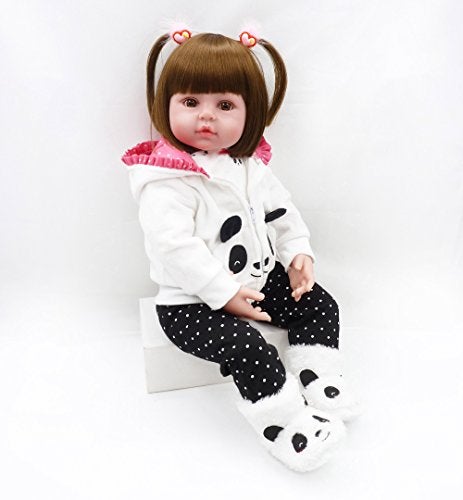 Pedolltree Reborn Baby Girl Dolls Clothes 18 inch Panda Outfits Accesories for 17-19 inch Reborns Doll Newborn Baby Girl Matching Clothing - Image 2