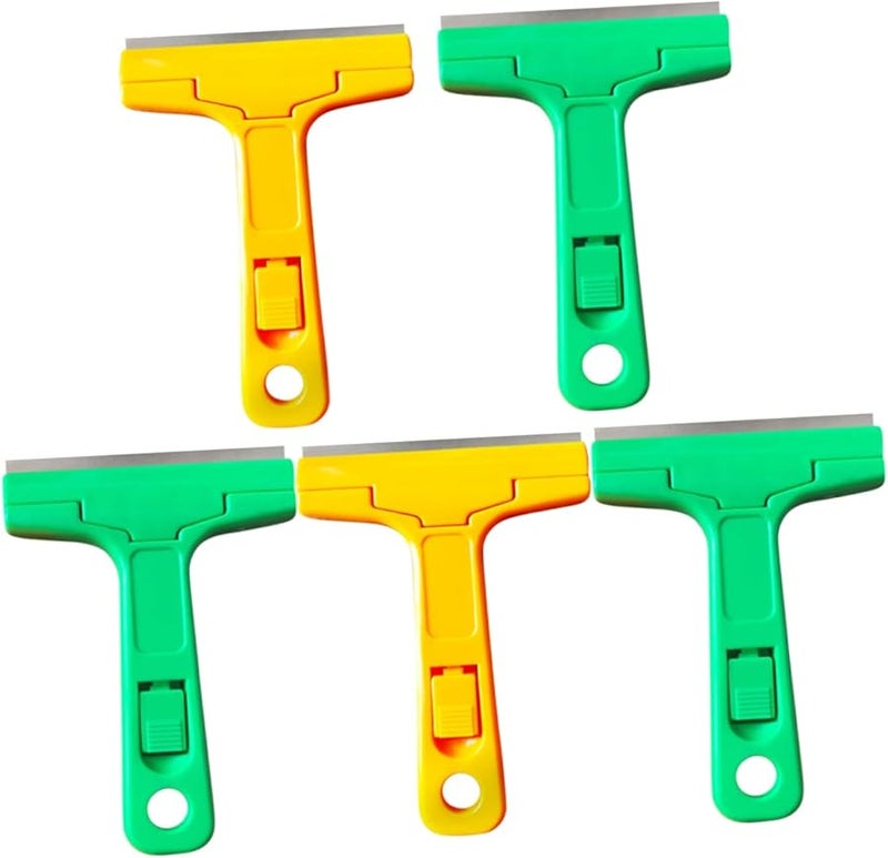 GLEAVI 5pcs Wall Putty Knife Plastic Glass Scraper and Grout Tool Set for Tile Adhesive and Stain Cleaning - Image 2