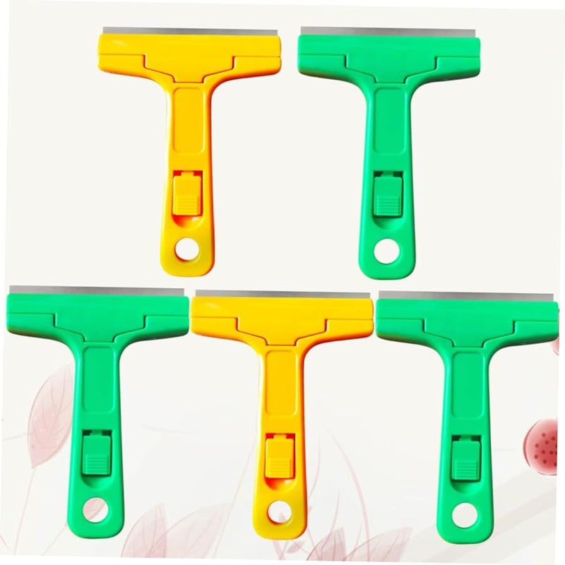 GLEAVI 5pcs Wall Putty Knife Plastic Glass Scraper and Grout Tool Set for Tile Adhesive and Stain Cleaning - Image 4