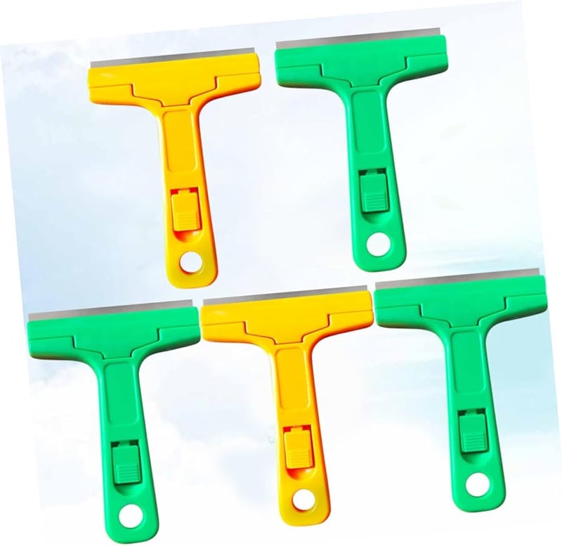 GLEAVI 5pcs Wall Putty Knife Plastic Glass Scraper and Grout Tool Set for Tile Adhesive and Stain Cleaning - Image 3
