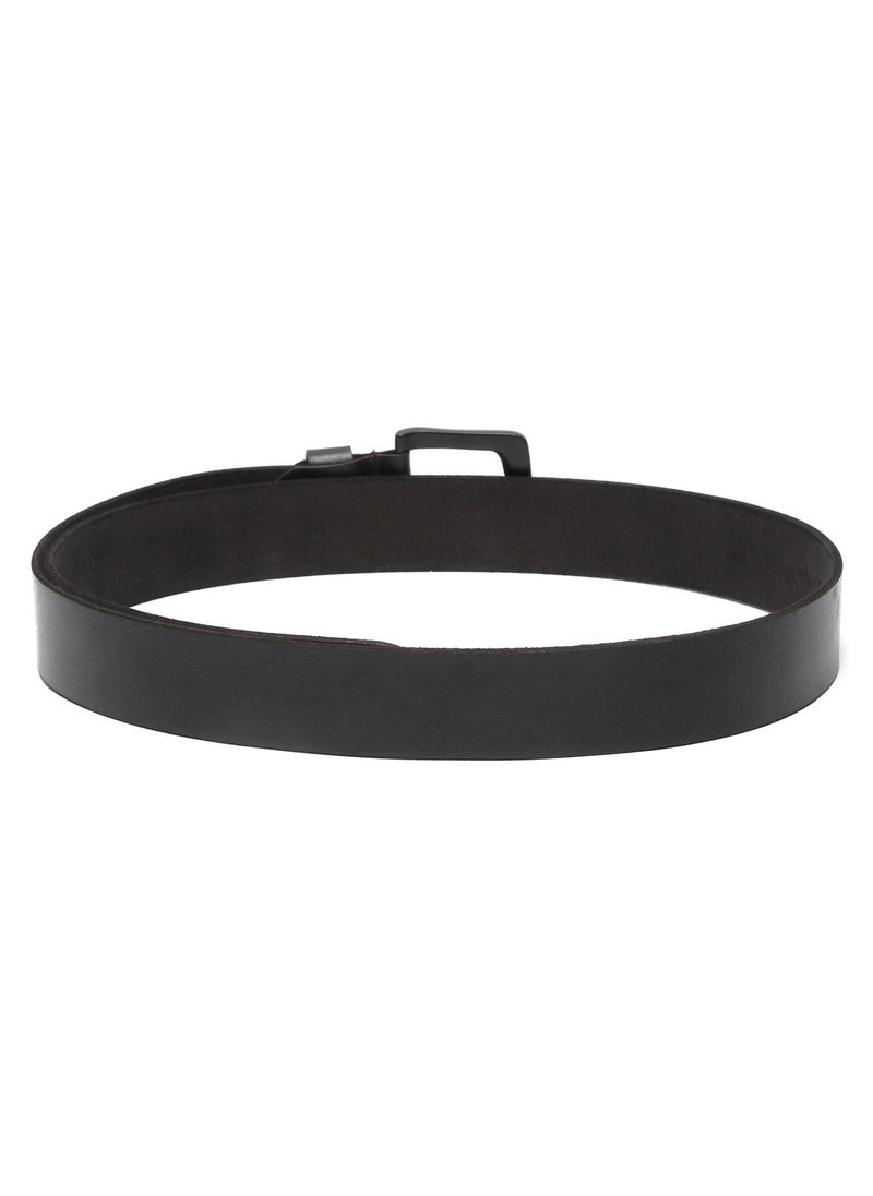 TEAKWOOD Real Genuine Leather Black Casual Belt for Men  - Image 3