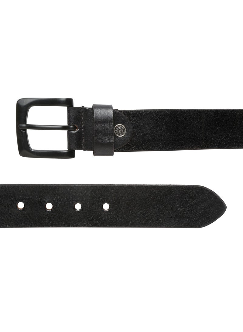 TEAKWOOD Real Genuine Leather Black Casual Belt for Men  - Image 5