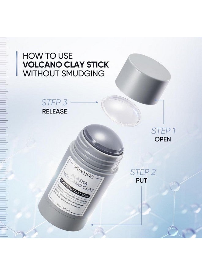 SKINTIFIC Alaska Volcano Pore Clay Stick 40G Deep Cleansing Mask Facial Mask Wash Off Mask Blackhead Removal Mask - Image 5